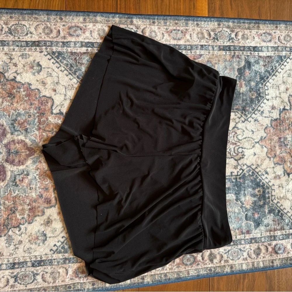 Aqua Green Black Swim Skorts - Picture 5 of 5